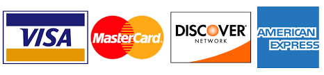 Master Card, Visa, Discover, American Express